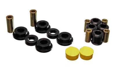 Energy Suspension - Energy Suspension 5.3118G Control Arm Bushing Set Front Polyurethane Black