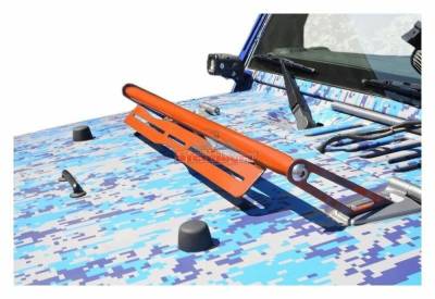 Steinjager - Steinjager Hood Mount Light Bracket Kit-Orange for Wrangler JK J0041430