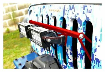 Steinjager - Steinjager Grille Mount Light Bracket Kit Red Baron for Wrangler JK J0041392