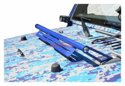 Steinjager - Steinjager Hood Mount Light Bracket Kit-Playboy Blue for Wrangler JK J0041433