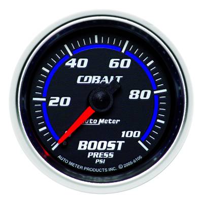 AutoMeter - AutoMeter 6106 Cobalt Mechanical Boost Pressure Gauge 0-100PSI 2-1/16"