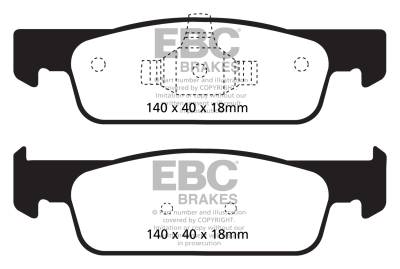 EBC Brakes - EBC Brakes DP22146 Greenstuff 2000 Series Sport Brake Pads for 16-17 Fortwo
