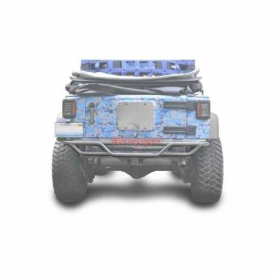 Steinjager - Steinjager Rear Off Road Tube Bumper-Gray Hammertone for Jeep JK J0048169