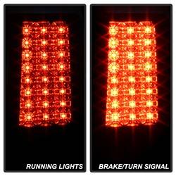 Spyder Auto - Spyder Auto 5070197 Black/Clear LED Taillights for 07-10 Jeep Grand Cherokee WK