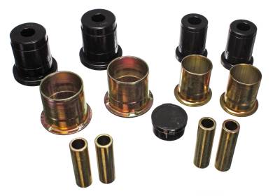 Energy Suspension - Energy Suspension 4.3144G Control Arm Bushing Set Front Polyurethane Black