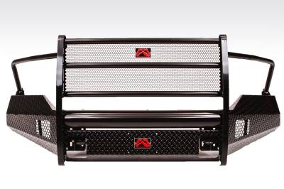 Fab Fours - Fab Fours DR13-K2960-1 Black Steel Front Bumper for 12-18 1500