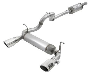 aFe Power - aFe 49-48066-P Rebel 2.5" Cat-Back Exhaust System for 18-26 Wrangler JL 3.6L