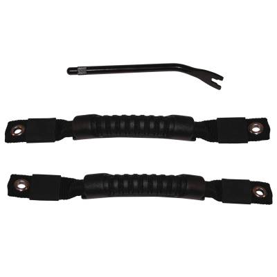 Rugged Ridge - Rugged Ridge 11826.01 Door Pull Straps Black for 97-06 Jeep Wrangler TJ