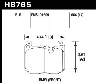 Hawk Performance - Hawk Performance HB765B.664 HPS 5.0 High Performance Street Brake Pads