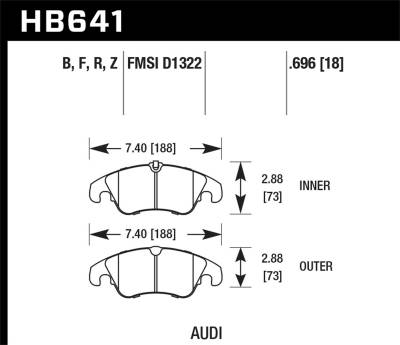Hawk Performance - Hawk Performance HB641B.696 HPS 5.0 High Performance Street Brake Pads