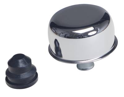 Trans-Dapt Performance - Trans-Dapt 4871 Chrome 2-3/4" Dia. Push-In Style Breather Cap Includes Grommet
