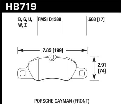 Hawk Performance - Hawk Performance HB719B.668 HPS 5.0 High Performance Street Brake Pads