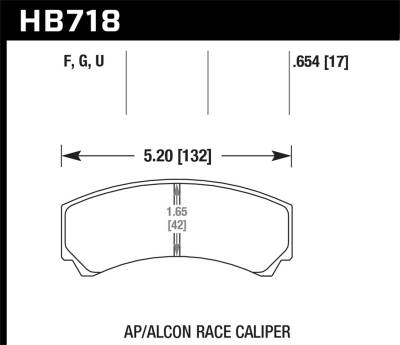 Hawk Performance - Hawk Performance HB718G.654 DTC-60 Motorsports Brake Pads