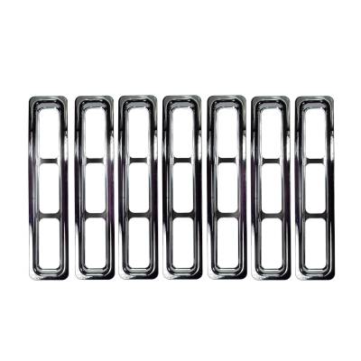 Rugged Ridge - Rugged Ridge 11306.02 Grille Inserts Chrome for 97-06 Jeep Wrangler TJ