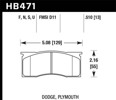 Hawk Performance - Hawk Performance HB471F.510 HPS High Performance Street Brake Pads
