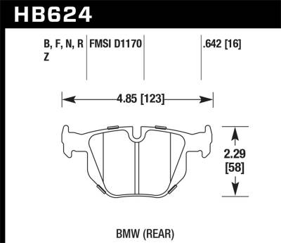 Hawk Performance - Hawk Performance HB624B.642 HPS 5.0 High Performance Street Brake Pads