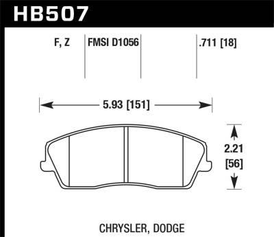 Hawk Performance - Hawk Performance HB507Z.711 PC Performance Ceramic Brake Pads