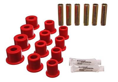 Energy Suspension - Energy Suspension 4.2134R Leaf Spring Bushing Set Polyurethane Red