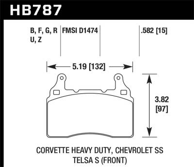 Hawk Performance - Hawk Performance HB787B.582 HPS 5.0 High Performance Street Brake Pads