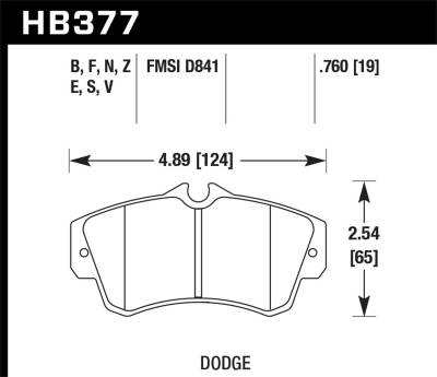 Hawk Performance - Hawk Performance HB377F.760 HPS Disc Brake Pad for 01-10 Neon PT Cruiser