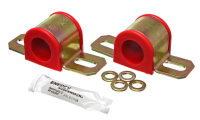 Energy Suspension - Energy Suspension 9.5130R Sway Bar Bushing Set Front/Rear Polyurethane Red