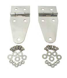 Rugged Ridge - Rugged Ridge 11111.01 Hood Hinges Stainless Steel for Jeep CJ & Wrangler