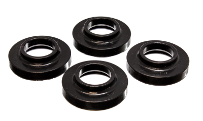 Energy Suspension - Energy Suspension 2.6103G Coil Spring Isolator Set Front/Rear Poly Black