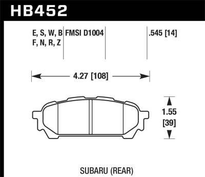 Hawk Performance - Hawk Performance HB452N.545 HP Plus High Performance Street Brake Pads