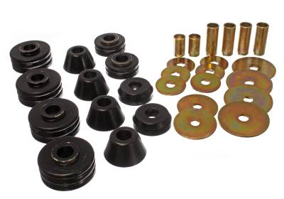 Energy Suspension - Energy Suspension 3.4109G Body Cab Mount Set Polyurethane Black