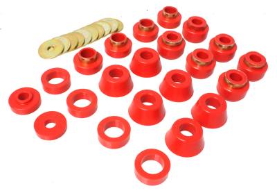 Energy Suspension - Energy Suspension 2.4105R Body Cab Mount Set Polyurethane Red