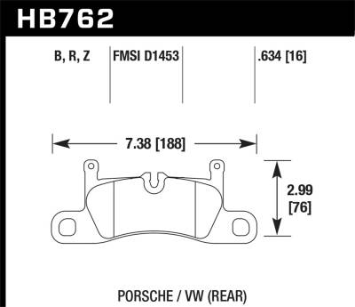 Hawk Performance - Hawk Performance HB762B.634 HPS 5.0 Disc Brake Pad for 11-18 Cayenne Touareg
