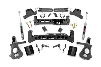 Rough Country Suspension Systems - Rough Country 18731 7" Lift Kit 14-18 Silverado/Sierra 1500 RWD Alu/Steel