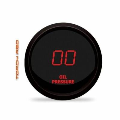 Intellitronix - Intellitronix M9114R LED Oil Pressure Gauge 2-1/16" 0 To 99 Psi Black Red