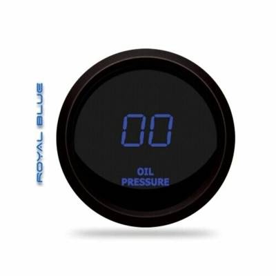 Intellitronix - Intellitronix M9114B LED Oil Pressure Gauge 2-1/16" 0 To 99 Psi Black Blue
