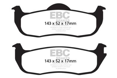 EBC Brakes - EBC Brakes ED91707 Extra Duty Rear Disc Brake Pads for Truck/SUV