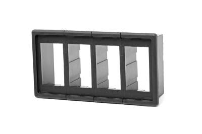 Rough Country Suspension Systems - Rough Country 709B-4 Quad Slot Auxiliary Switch Bezel Black