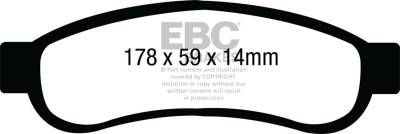 EBC Brakes - EBC Brakes ED91893 Truck/SUV Extra Duty Brake Pads