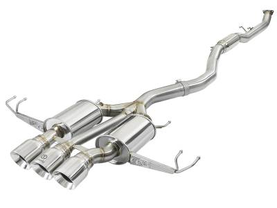 aFe Power - aFe 49-36623-P 3" SS Cat-Back Exhaust w/Tri-Polished Tips for 17-21 Honda 2.0L