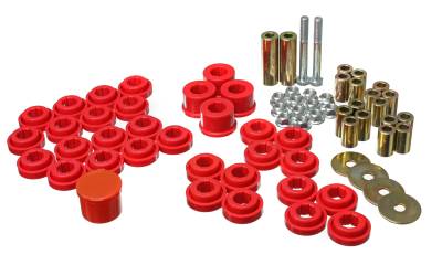 Energy Suspension - Energy Suspension 5.3141R Control Arm Bushing Set Rear Polyurethane Red