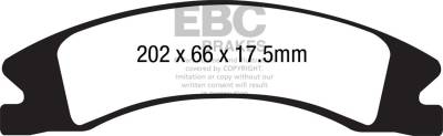 EBC Brakes - EBC Brakes DP61885 6000 Series Greenstuff Truck/SUV Brakes Disc Pads