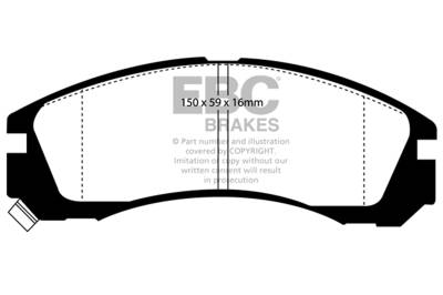 EBC Brakes - EBC Brakes DP6954 6000 Series Greenstuff Truck/SUV Brakes Disc Pads
