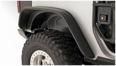 Bushwacker - Bushwacker Flat Style Rear Fender Flares Black for Jeep JK 10052-07