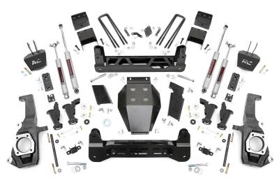 Rough Country Suspension Systems - Rough Country 10430 7.5" Lift Kit w/Torsion Drop 11-19 Silverad/Sierra 2500/3500