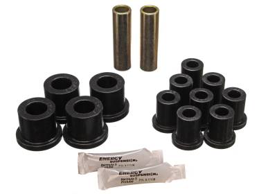 Energy Suspension - Energy Suspension 5.2104G Rear Leaf Spring Bushing Set Black for Dodge/Plymouth
