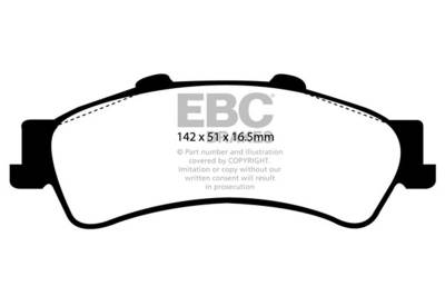EBC Brakes - EBC Brakes DP41630R Rear Yellowstuff Street & Track Brake Pads for Chevy
