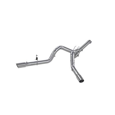 MBRP Exhaust - MBRP S6244AL AL 4" Filter Back Tour Dual Side Exhaust 08-10 Ford F250/350/450