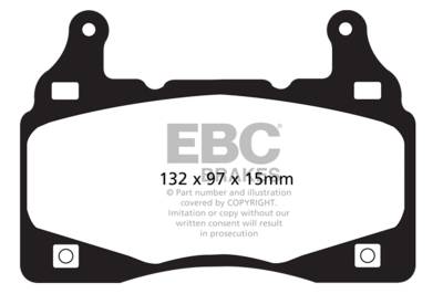EBC Brakes - EBC Brakes DP41895R Yellowstuff Street & Track Brake Pads for 10-15 Camaro