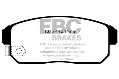EBC Brakes - EBC Brakes DP41691R Yellowstuff Street & Track Brake Pads