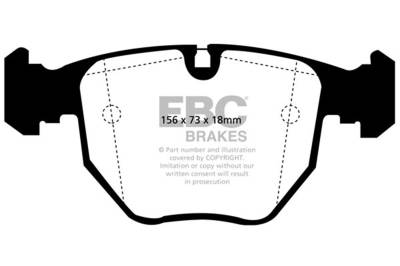 EBC Brakes - EBC Brakes DP31036C Redstuff Ceramic Low Dust Brake Pads