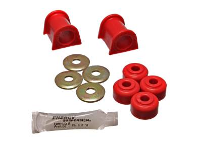 Energy Suspension - Energy Suspension 5.5106R Sway Bar Bushing Set Front Polyurethane Red